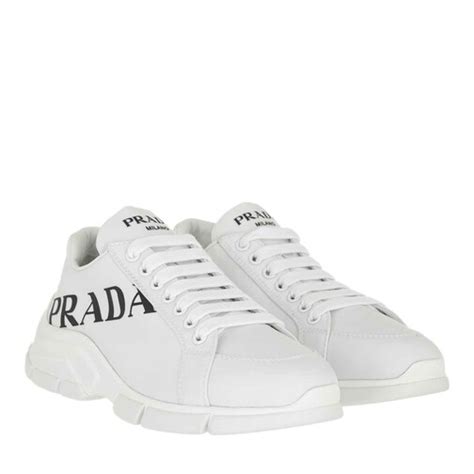 prada white sneakers low top|prada black sneakers ladies.